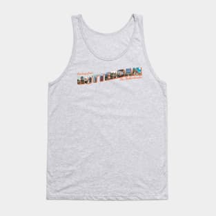 Greetings from Rotterdam in The Netherlands Vintage style retro souvenir Tank Top